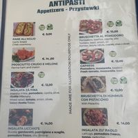 Menu 2  at Licchio's Bar in Taormina