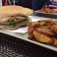 Vegan Burger at Black Mamba Burgers and Records in Porto