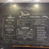 cool chalkboard Menu at Black Mamba Burgers and Records in Porto