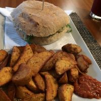 Vegan Burger at Black Mamba Burgers and Records in Porto