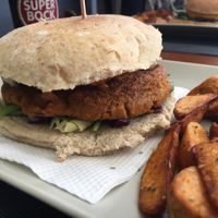 the stoner - seitan and mushroom  at Black Mamba Burgers and Records in Porto