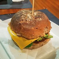 Stoner burger at Black Mamba Burgers and Records in Porto