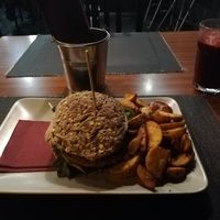 My delicious burger! at Black Mamba Burgers and Records in Porto