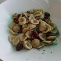 orecchiette with sun dried tomatoes and olives at Ristorante Da Mario alla Fava in Venice
