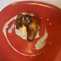 Beetroot  and truffle cream   at Ristorante Da Mario alla Fava in Venice