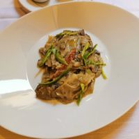 Eggplant and sun-dried tomatoes lasagna at Ristorante Da Mario alla Fava in Venice