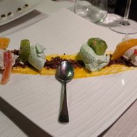 Creme cheese creme ice cream (?) Good but fatty at Ristorante Da Mario alla Fava in Venice