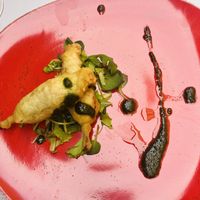 Courgette flowers  at Ristorante Da Mario alla Fava in Venice