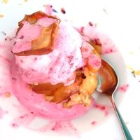 Cherry apple tarte tatin - out of this world at Ristorante Da Mario alla Fava in Venice