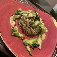 Linguine with broccoli and red pepper sauce   at Ristorante Da Mario alla Fava in Venice