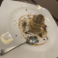Pistachio cream dessert  at Ristorante Da Mario alla Fava in Venice
