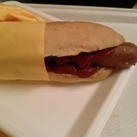 hot dog at Il Vegano Bistrot in Florence