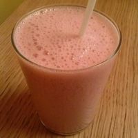 strawberry shake at Il Vegano Bistrot in Florence