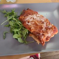 Vegan lasagne at Il Vegano Bistrot in Florence