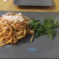This is how tagliatelle with seitan ragout looked like at Il Vegano Bistrot in Florence