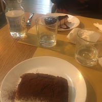 Cheesecake and tiramisu   at Il Vegano Bistrot in Florence