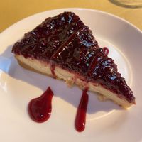 Raspberry cheesecake   at Il Vegano Bistrot in Florence