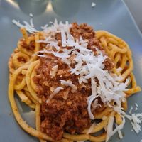 Bolognese pasta at Il Vegano Bistrot in Florence