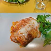 Lasagne at Il Vegano Bistrot in Florence
