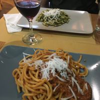 1. Pesto pasta - 2. Tagliatelle with seitan ragout (both 10/10)  at Il Vegano Bistrot in Florence