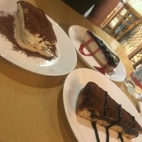 (All three desserts😋) Tiramisu, berry cheesecake, chocolate pear cake   at Il Vegano Bistrot in Florence