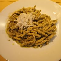 Fresh pasta with pesto at Il Vegano Bistrot in Florence
