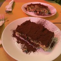 Tiramisu -  generous portion   at Il Vegano Bistrot in Florence