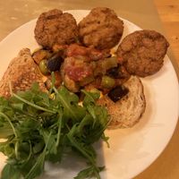 Polpette riso e tofu con caponata di verdure   at Il Vegano Bistrot in Florence