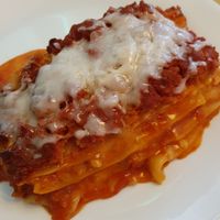 Lasagna at Il Vegano Bistrot in Florence