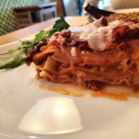 lasagne at Il Vegano Bistrot in Florence
