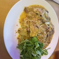Crepes with leeks   at Il Vegano Bistrot in Florence