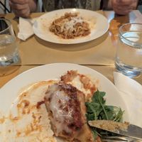 Lasagne (partially eaten, sorry!) at Il Vegano Bistrot in Florence