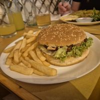 The burger at Il Vegano Bistrot in Florence