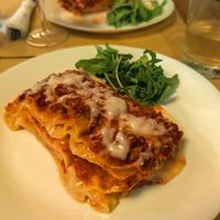 Lasagne at Il Vegano Bistrot in Florence