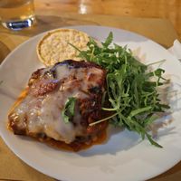 Vegan Eggplant Parmigiana at Il Vegano Bistrot in Florence