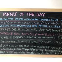 Menu in English at Il Vegano Bistrot in Florence