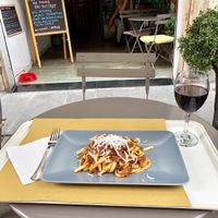 Pasta at Il Vegano Bistrot in Florence