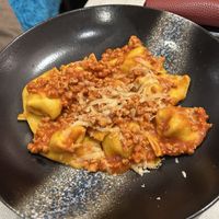 Cappelletti ripieni di formaggio veg al ragù di soia   at Amaranto in Ravenna