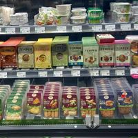 part of vegan fridge at denn's biomarkt - Konigsplatz in Kassel