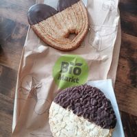 Lovely vegan items from the bakery at denn's biomarkt in Wuppertal