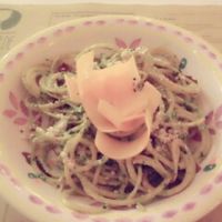 raw pumpkin spaghetti at Il Borgo Verde in Frascati