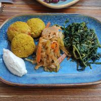 Chickpea meatballs at Il Borgo Verde in Frascati