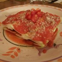 Raw lasagna at Il Borgo Verde in Frascati