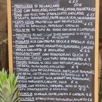 Menu at Il Borgo Verde in Frascati
