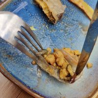 Rice paper with tampeh - amazing. at Il Borgo Verde in Frascati