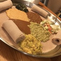 Vegetarian feast for two. Also vegan. Really delicious   at Altu's in East Lansing