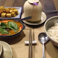 Lemongrass Tofu, Curry, Coconut Water, Rice! at Tib Restaurant - Phan Ke Binh in Ho Chi Minh City