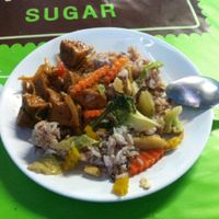 Rice and two sides at J Suandok in Chiang Mai