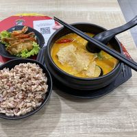 Laksa Yong Tau Foo with brown rice  at Greendot 绿一点 - Paya Lebar in Central Singapore