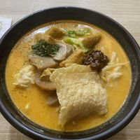 Vegan laksa  at Greendot 绿一点 - Paya Lebar in Central Singapore